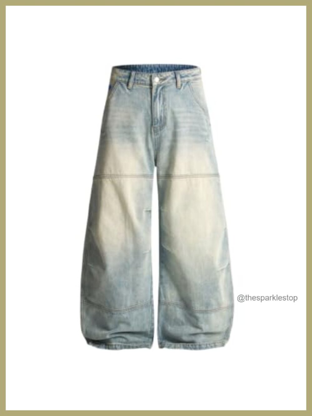 Washed Baggy Barrel Jeans Wide Leg Denim Streetwear Y2K Retro